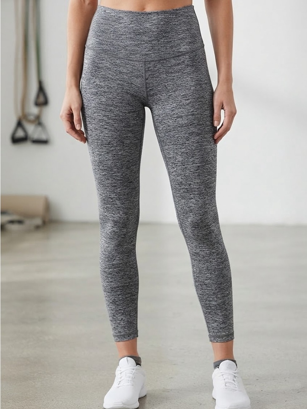 Quince Gray High-Waist Athletic Leggings Size Large